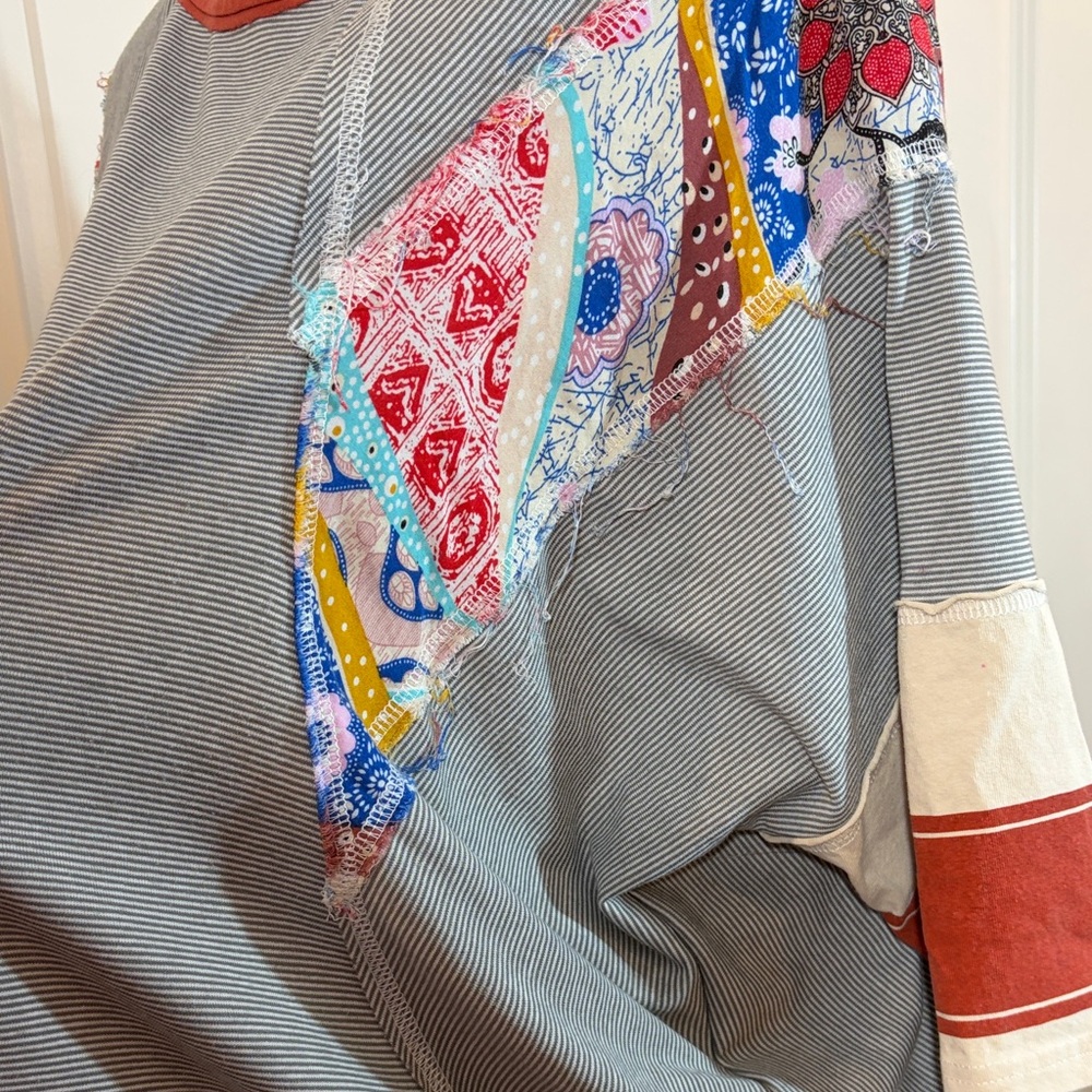 Three Bird Nest Multicolor Patchwork Long Sleeve … - image 8